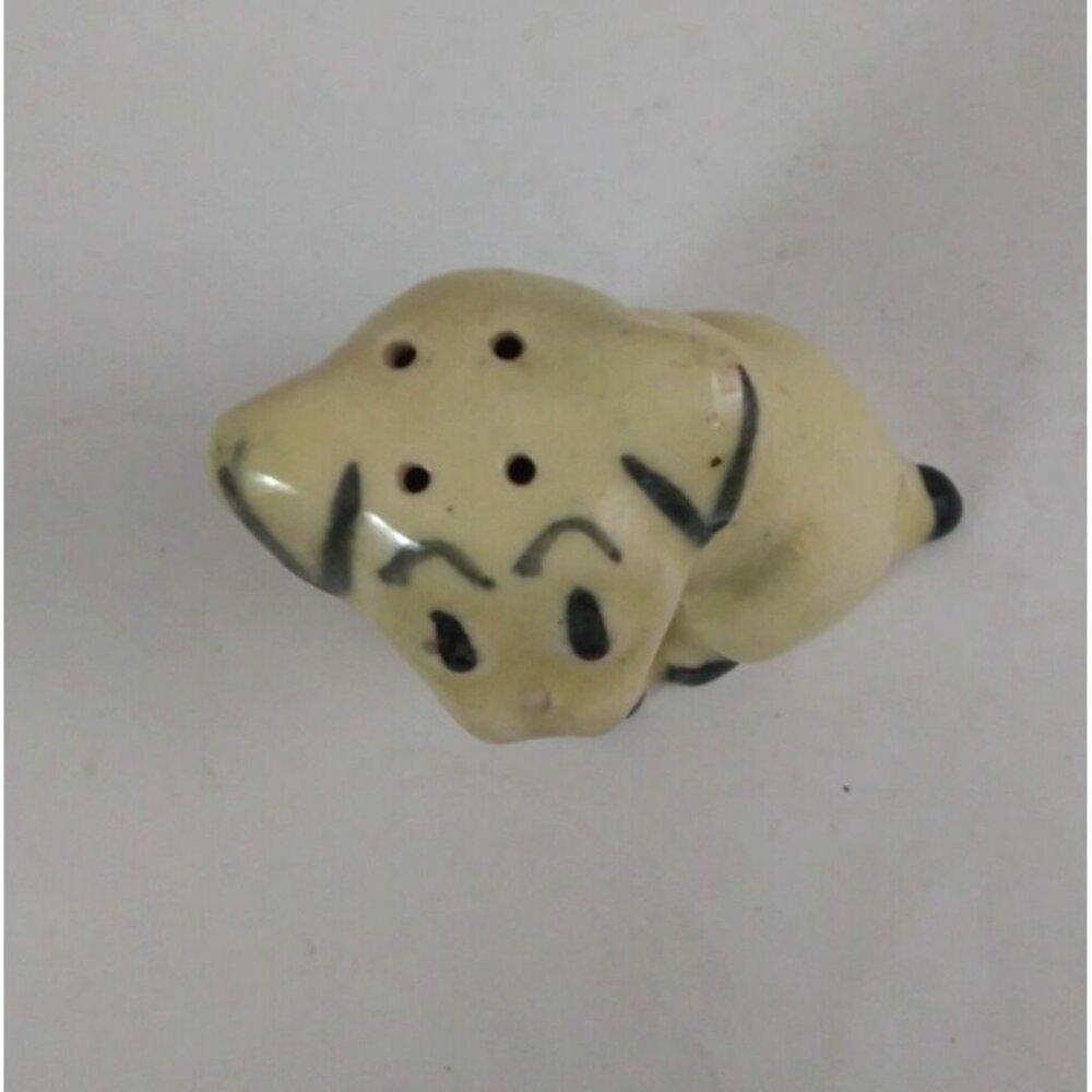 Vintage White Surprised Adorable Puppy Dog 2.25" Salt & Pepper Shakers Japan - Picture 12 of 13